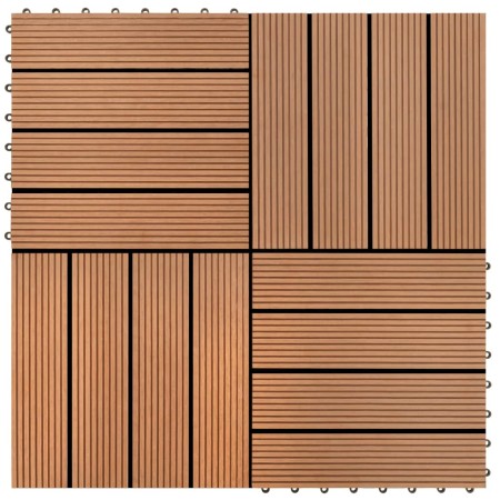 WPC Porch Tiles 30x30 cm 2 m² Brown 22 units by , Floors and carpets - Ref: Foro24-277796, Price: 109,14 €, Discount: %