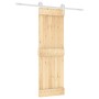 Puerta corredera con herrajes madera maciza de pino 70x210 cm de , Puertas - Ref: Foro24-3203215, Precio: 172,28 €, Descuento: %