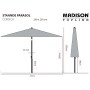 Madison Corsica Sunshade in cream color 200x250 cm by , Umbrellas - Ref: Foro24-447145, Price: 147,97 €, Discount: %