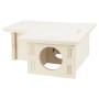 TRIXIE Casa para roedores con 3 estancias madera 25x10x25 cm de , Accesorios para habitáculos para animales pequeños - Ref: F...