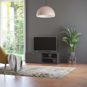 Gray plywood TV cabinet 120x34x37 cm by , TV Furniture - Ref: Foro24-801154, Price: 59,52 €, Discount: %