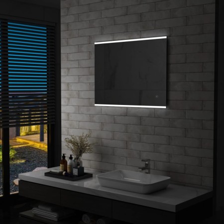 Espejo de pared de baño con LED y sensor táctil 80x60 cm de vidaXL, Espejos - Ref: Foro24-144733, Precio: 75,26 €, Descuento: %