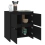 Black plywood sideboard 70x41x75 cm by , Sideboards - Ref: Foro24-809765, Price: 90,99 €, Discount: %