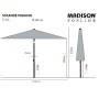 Madison Elba cream-colored parasol 300 cm by , Umbrellas - Ref: Foro24-447153, Price: 138,99 €, Discount: %