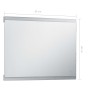 Espejo de pared de baño con LED y sensor táctil 80x60 cm de vidaXL, Espejos - Ref: Foro24-144733, Precio: 75,26 €, Descuento: %