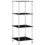 Estantería 4 niveles cristal templado negro 40x40x100 cm de vidaXL, Librerías y estanterías - Ref: Foro24-249510, Precio: 55,...