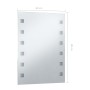 Espejo de pared de baño con LED 60x80 cm de vidaXL, Espejos - Ref: Foro24-144700, Precio: 69,36 €, Descuento: %