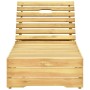 Deck chair with green cushion made of impregnated pine wood by , Loungers - Ref: Foro24-3065914, Price: 154,13 €, Discount: %