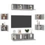 8-teiliges Wohnzimmermöbel-Set aus Holzwerkstoff Beton grau von , TV-Möbel - Ref: Foro24-3079066, Preis: 223,99 €, Rabatt: %