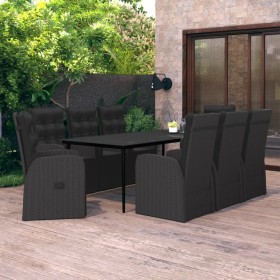 Juego de comedor de jardín 9 piezas con cojines negro de , Conjuntos de jardín - Ref: Foro24-3099504, Precio: 1,00 €, Descuen...