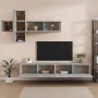 7-piece TV furniture set made of gray concrete plywood. by , TV Furniture - Ref: Foro24-3114521, Price: 235,57 €, Discount: %