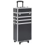 Maletín trolley de maquillaje de aluminio negro de vidaXL, Neceseres - Ref: Foro24-91815, Precio: 120,52 €, Descuento: %