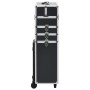 Maletín trolley de maquillaje de aluminio negro de vidaXL, Neceseres - Ref: Foro24-91815, Precio: 120,52 €, Descuento: %