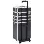 Maletín trolley de maquillaje de aluminio negro de vidaXL, Neceseres - Ref: Foro24-91815, Precio: 119,79 €, Descuento: %