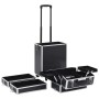 Maletín trolley de maquillaje de aluminio negro de vidaXL, Neceseres - Ref: Foro24-91815, Precio: 119,79 €, Descuento: %