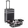 Maletín trolley de maquillaje de aluminio negro de vidaXL, Neceseres - Ref: Foro24-91815, Precio: 119,79 €, Descuento: %