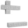 7 Stück Holzwerkstoff Wohnzimmermöbel Set Beton Grau von , TV-Möbel - Ref: Foro24-3079128, Preis: 235,25 €, Rabatt: %