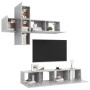 7 Stück Holzwerkstoff Wohnzimmermöbel Set Beton Grau von , TV-Möbel - Ref: Foro24-3079128, Preis: 235,25 €, Rabatt: %