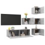 6 Stück Holzwerkstoff Wohnzimmermöbel Set Beton Grau von , TV-Möbel - Ref: Foro24-3079142, Preis: 135,99 €, Rabatt: %