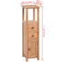 Solid oak wood corner furniture 26x26x94 cm by , Lockers and storage cabinets - Ref: Foro24-243931, Price: 124,99 €, Discount: %