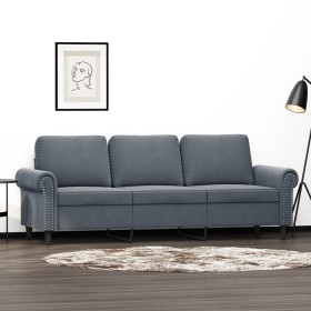 Sofá de 3 plazas terciopelo gris oscuro 180 cm de , Sofás - Ref: Foro24-359540, Precio: 298,99 €, Descuento: %