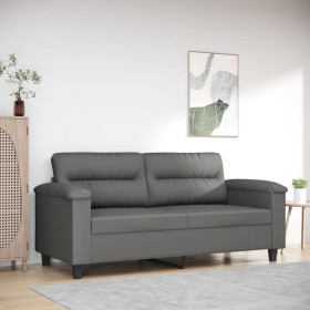 Dark gray 2-seater microfiber fabric sofa, 140 cm by , Sofas - Ref: Foro24-359563, Price: 259,96 €, Discount: %