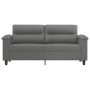 Dark gray 2-seater microfiber fabric sofa, 140 cm by , Sofas - Ref: Foro24-359563, Price: 259,96 €, Discount: %