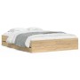 Cama con cajones madera ingeniería roble Sonoma 140x190 cm de , Camas y somieres - Ref: Foro24-3207303, Precio: 230,98 €, Des...