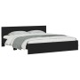 Black headboard bed frame and LED lights 180x200 cm by , Beds and slatted bases - Ref: Foro24-3207589, Price: 248,30 €, Disco...