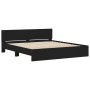 Estructura de cama cabecero y luces LED negra 180x200 cm de , Camas y somieres - Ref: Foro24-3207589, Precio: 271,69 €, Descu...