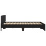 Estructura de cama cabecero y luces LED negra 180x200 cm de , Camas y somieres - Ref: Foro24-3207589, Precio: 271,69 €, Descu...