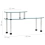 Transparent tempered glass kitchen shelf 45x16x26 cm by vidaXL, spice racks - Ref: Foro24-249523, Price: 23,81 €, Discount: %