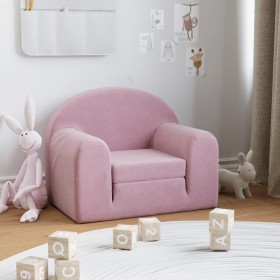 Schlafsofa für Kinder weiches Plüschrosa von , Baby- und Kleinkindmöbel - Ref: Foro24-357021, Preis: 46,17 €, Rabatt: %