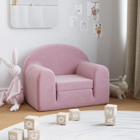 Soft pink plush sofa bed for children by , Baby and Toddler Furniture - Ref: Foro24-357021, Price: 46,99 €, Discount: %