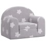 Sofá cama de niños felpa suave gris claro con estrellas de , Mobiliario para bebés y niños pequeños - Ref: Foro24-357016, Pre...