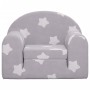 Sofá cama de niños felpa suave gris claro con estrellas de , Mobiliario para bebés y niños pequeños - Ref: Foro24-357016, Pre...