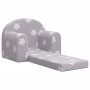 Sofá cama de niños felpa suave gris claro con estrellas de , Mobiliario para bebés y niños pequeños - Ref: Foro24-357016, Pre...