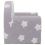 Sofá cama de niños felpa suave gris claro con estrellas de , Mobiliario para bebés y niños pequeños - Ref: Foro24-357016, Pre...