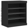 Aparador con luces LED negro 60,5x37x67 cm de , Aparadores - Ref: Foro24-836694, Precio: 65,99 €, Descuento: %