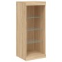 Sideboard with LED lights Sonoma oak 41x37x100 cm by , Sideboards - Ref: Foro24-836730, Price: 66,16 €, Discount: %