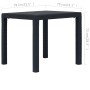 Plastic garden table in anthracite gray rattan look 79x79x72 cm by vidaXL, Garden tables - Ref: Foro24-45602, Price: 87,37 €,...