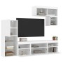 Wand-TV-Möbel mit LED 6 Stk. Holzwerkstoff weiß von , TV-Möbel - Ref: Foro24-3216732, Preis: 248,73 €, Rabatt: %