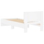 Estructura cama con cabecero madera ingeniería blanco 90x200 cm de , Camas y somieres - Ref: Foro24-838624, Precio: 98,43 €, ...