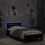 Estructura de cama con cabecero y luces LED negro 90x200 cm de , Camas y somieres - Ref: Foro24-838716, Precio: 105,72 €, Des...