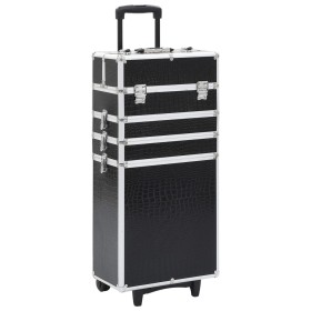 Black aluminum makeup trolley case crocodile print by vidaXL, toiletry bags - Ref: Foro24-91817, Price: 114,68 €, Discount: %