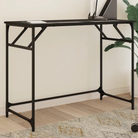 Engineered wood and black steel desk 100x45x76 cm by , Desks - Ref: Foro24-842266, Price: 46,99 €, Discount: %