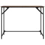 Schreibtisch aus Ingenieurholz und Stahl Eiche braun 100x45x76 cm von , Schreibtische - Ref: Foro24-842270, Preis: 46,77 €, R...