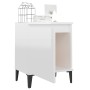 Bedside table with glossy white metal legs 40x30x50 cm by vidaXL, Nightstands - Ref: Foro24-805845, Price: 35,53 €, Discount: %