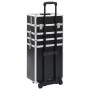 Schwarzer Make-up-Trolley aus Aluminium mit Krokodilmuster von vidaXL, Kulturbeutel - Ref: Foro24-91817, Preis: 114,68 €, Rab...