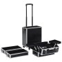 Black aluminum makeup trolley case crocodile print by vidaXL, toiletry bags - Ref: Foro24-91817, Price: 114,68 €, Discount: %